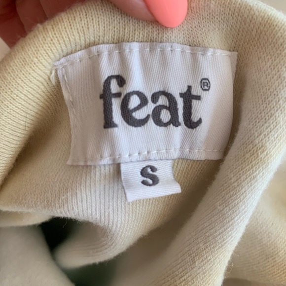 FEAT Venice tiedye hoodie ‘blanket blend’ apricot and blue so soft! Oversized - Picture 3 of 5